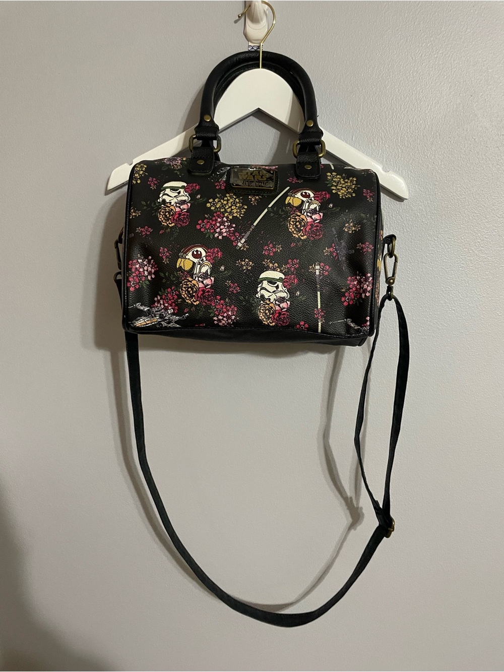 Loungefly Stormtrooper Floral Print Barrel Bag